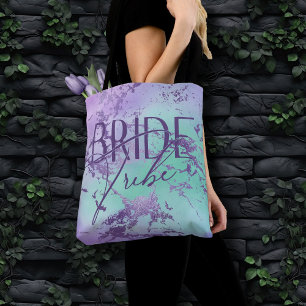 Bolso De Tela Chic Marble Lavanda Morado y Menta Tribu de la N