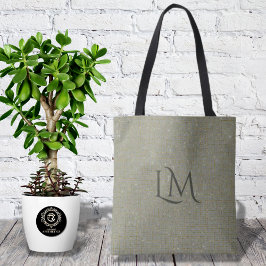 Bolso De Tela Chic OliveTaupe Monogram Refined Glitter Detail