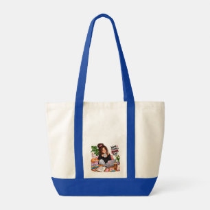 Bolso De Tela Chica acogedora estudiando con café – Trabaja duro