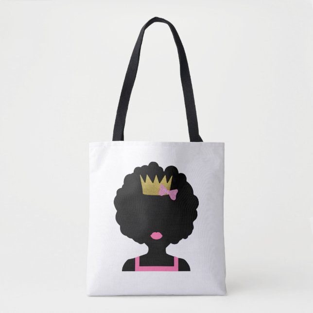 Bolso De Tela Chica Afro Tote Bag (Anverso)