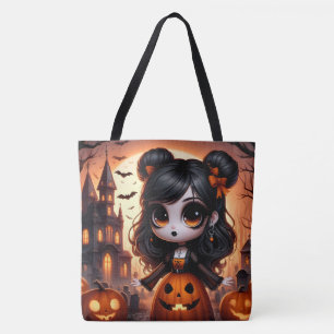 Bolso De Tela Chica Animada Bonita, Casa Embrujada