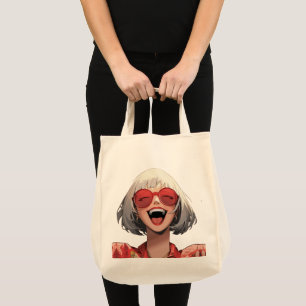 Bolso De Tela Chica Anime Alegre: Cabello Gris, Gafas Rojas, Rob