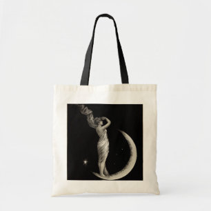 Bolso De Tela Chica Art Nouveau Moon