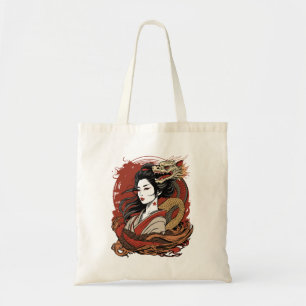 Bolso De Tela Chica asiático   Dragón chino