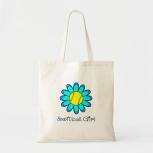 Bolso De Tela Chica azul del softball