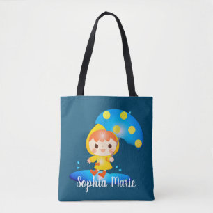 Bolso De Tela Chica bailando bajo la lluvia