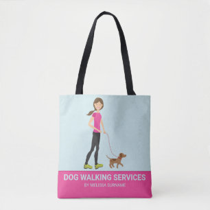Bolso De Tela Chica Bonita Y Un Perro Marrón - Servicios De Pase