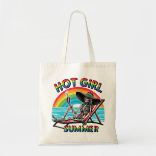 Bolso De Tela Chica caliente Skeleton Retro Beach Design