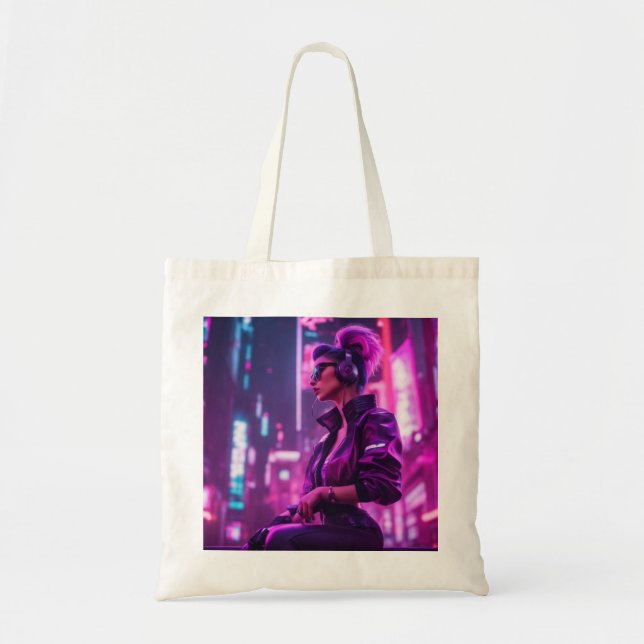 Bolso De Tela Chica cibernético (Frente)