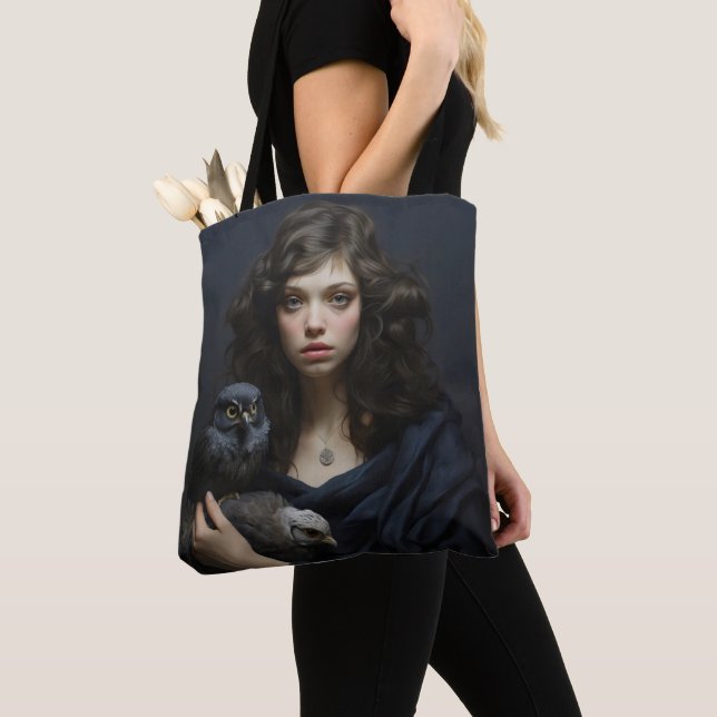 Bolso De Tela Chica con aves (Detalle)