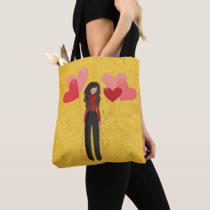 Bolso De Tela Chica con globo caprichoso