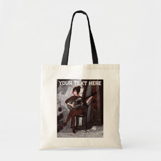Bolso De Tela Chica con guitarra