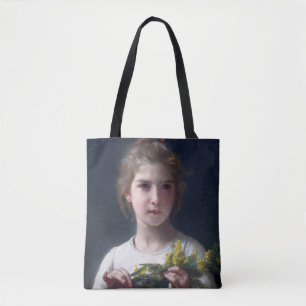 Bolso De Tela Chica con Mimosa, Bouguereau