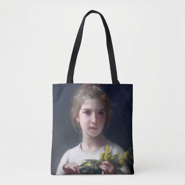 Bolso De Tela Chica con Mimosa, Bouguereau (Anverso)