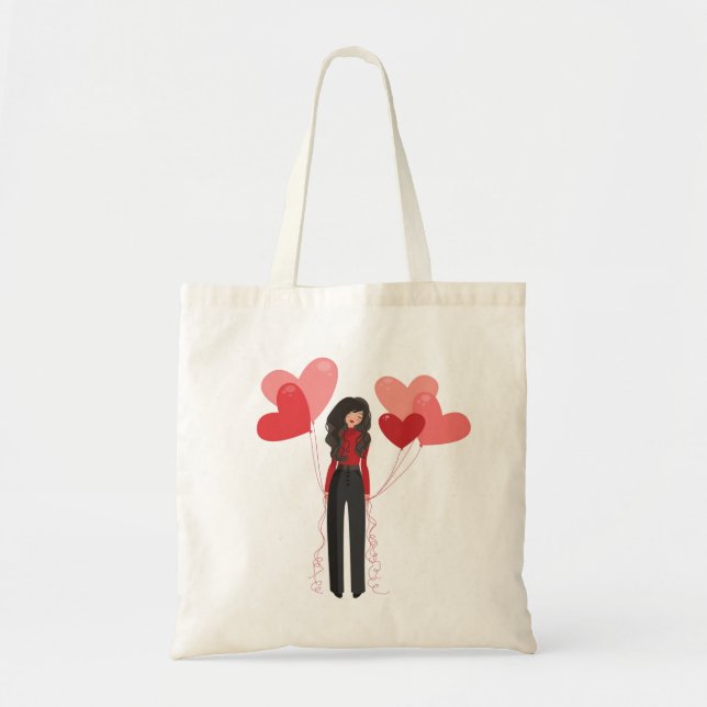 Bolso De Tela Chica con moda de globos (Frente)