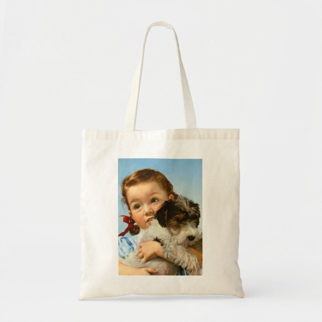 Bolso De Tela Chica con perro (Frente)