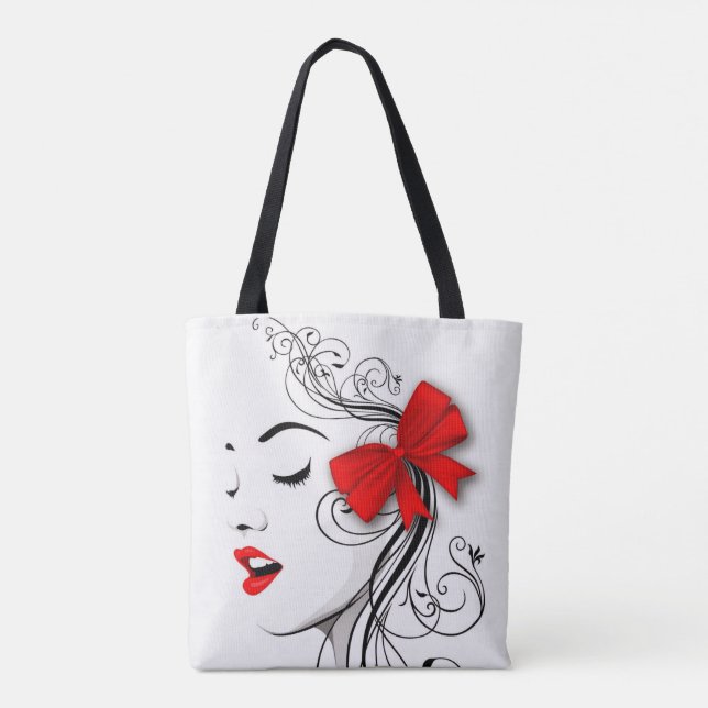 Bolso De Tela Chica con tazón rojo (Reverso)