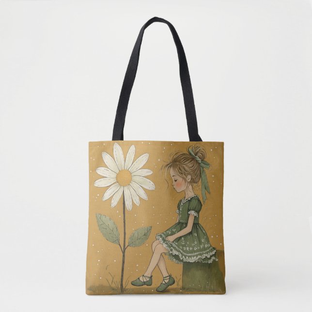Bolso De Tela Chica con Tote Daisy (Anverso)
