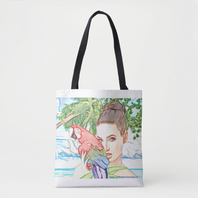Bolso De Tela Chica con un loro (Anverso)