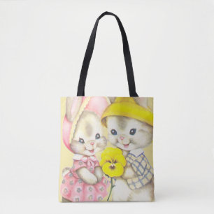 Bolso De Tela Chica conejo + niño