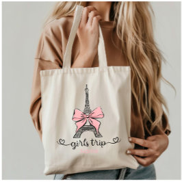 Bolso De Tela Chica Coquette Viaje Torre Eiffel y Personalizado 