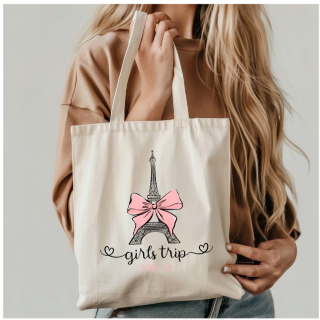 Bolso De Tela Chica Coquette Viaje Torre Eiffel y Personalizado  (Subido por el creador)