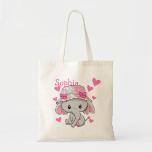 Bolso De Tela Chica Cute Baby Elephant