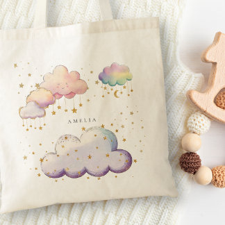 Bolso De Tela Chica Cute Cloud Star Baby Shower