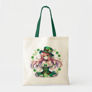 Bolso De Tela Chica de anime del trébol del Día de San Patricio