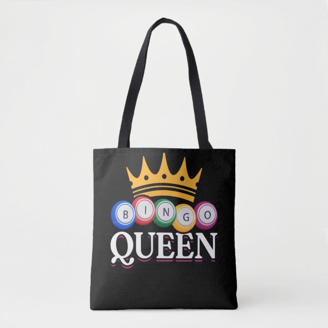 Bolso De Tela Chica de Bingo Funny Balls Reina Mujeres (Anverso)