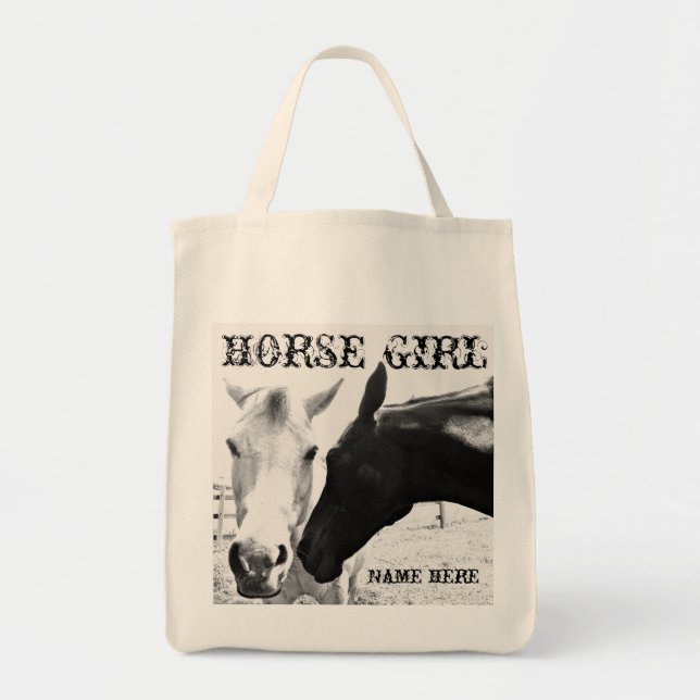 Bolso De Tela Chica de caballo personalizado (Frente)