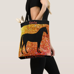 Bolso De Tela Chica de caballos