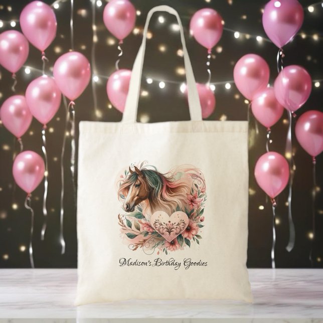 Bolso De Tela Chica de caballos Cumpleaños (Enjoy this fun birthday design!)