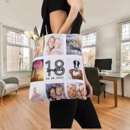 Bolso De Tela chica de collage de fotos de personalizados de 18 