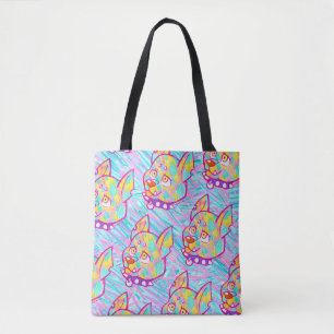 Bolso De Tela Chica de Crítica de Cachorros de punk