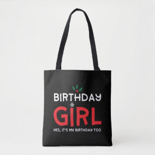 Bolso De Tela Chica de cumpleaños Navidades Navidad Día B
