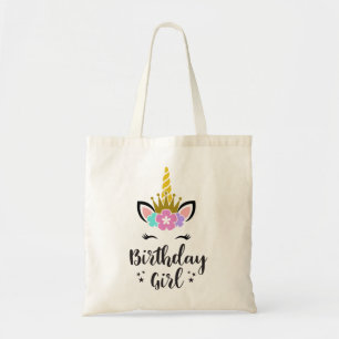 Bolso De Tela Chica de cumpleaños Unicorn