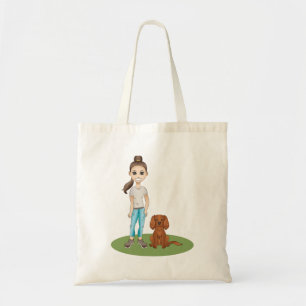 Bolso De Tela Chica de Dibujos Animados & Cavalier King Charles