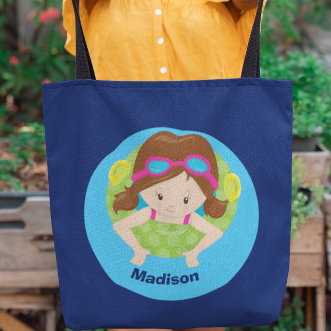 Bolso De Tela Chica De Equipo De Swim Personalizado Cute (Subido por el creador)
