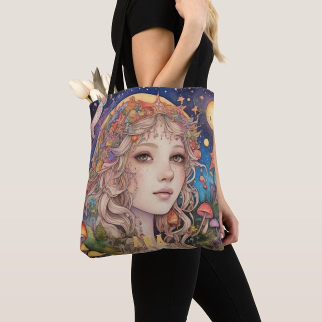 Bolso De Tela Chica de fantasía mística - Personalizado mágico (Detalle)