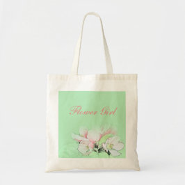 Bolso De Tela chica de flores de manzana rosa bonito