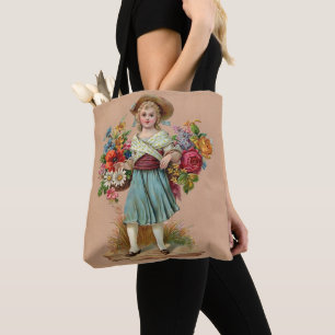 Bolso De Tela Chica de flores de Victoria