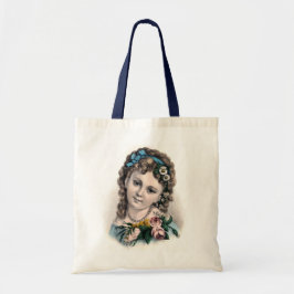 Bolso De Tela Chica de flores victoriana de época