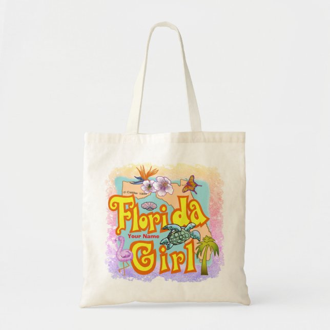 Bolso De Tela Chica de Florida (Frente)