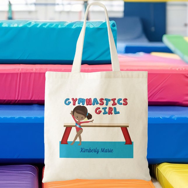 Bolso De Tela Chica de gimnastas afroamericano se burla de la gi (Subido por el creador)