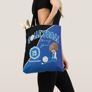 Bolso De Tela Chica de la diva del voleibol azul