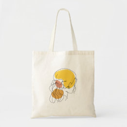 Bolso De Tela Chica de la línea de arte Tote Bag