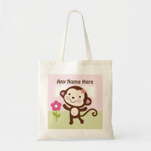 Bolso De Tela Chica de la selva personalizada Mono Tote Bag
