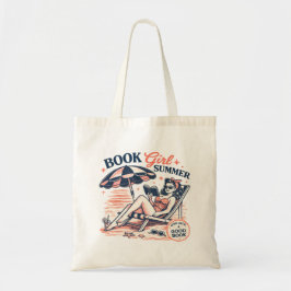 Bolso De Tela Chica de Libro de Verano Retro Playa Lectura