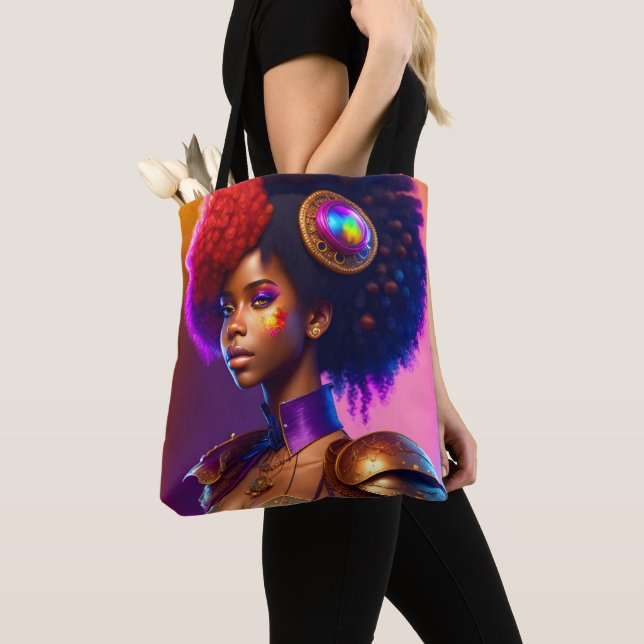 Bolso De Tela Chica de moda Afro Steampunk (Detalle)